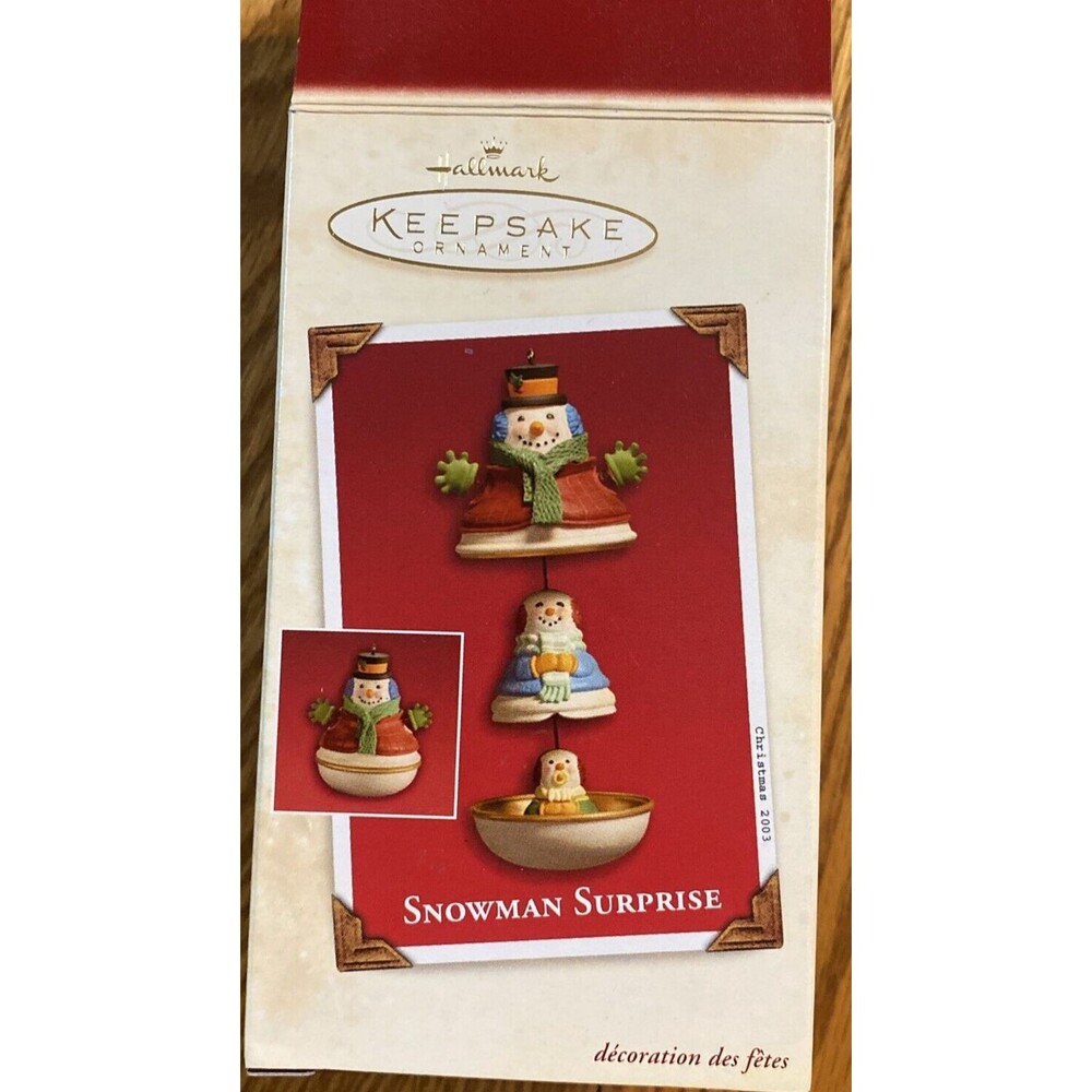 Christmas Ornament - Snowman Surprise - 2003 - Hallmark Keepsake - NEW